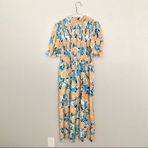 Never Fully Dressed Smocked Floral Midi Dress 8